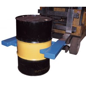 Forklift drum gripper is available for 30- or 55-gallon drums.